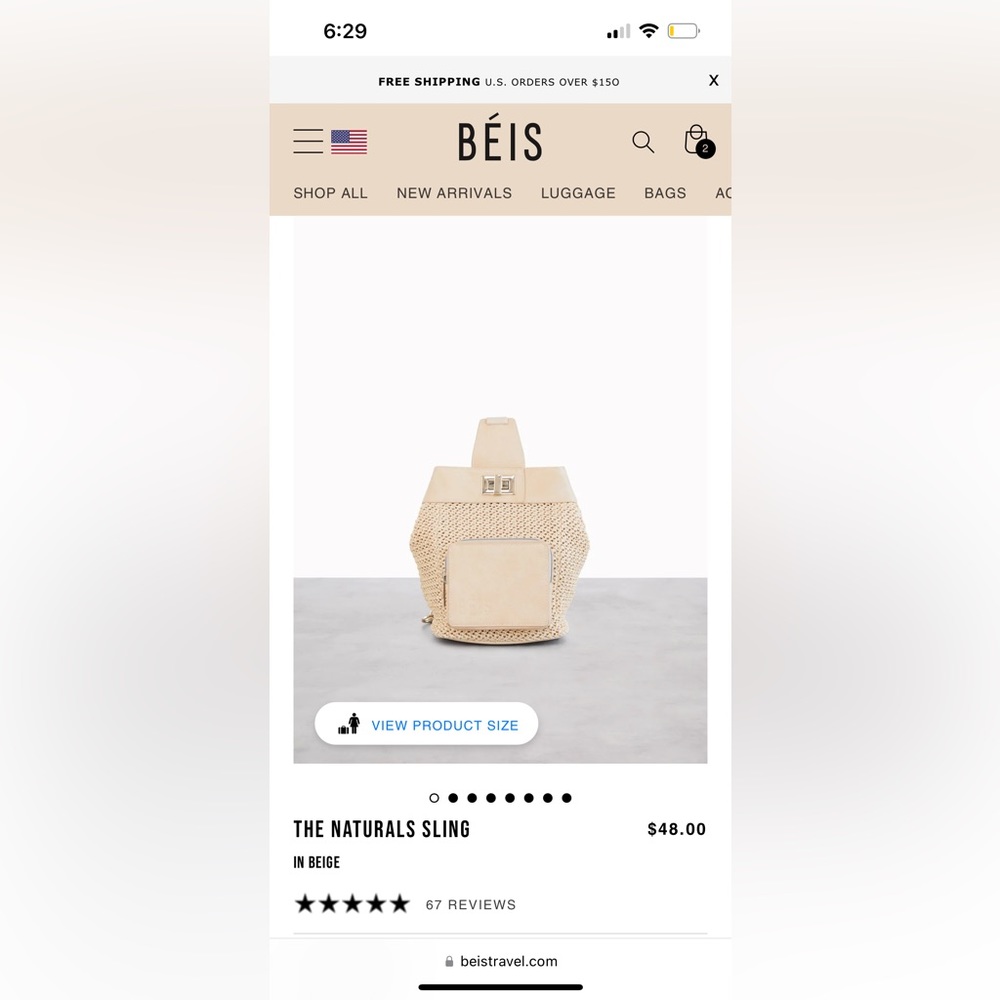 Beis - Limited Edition The Naturals Sling in Beige